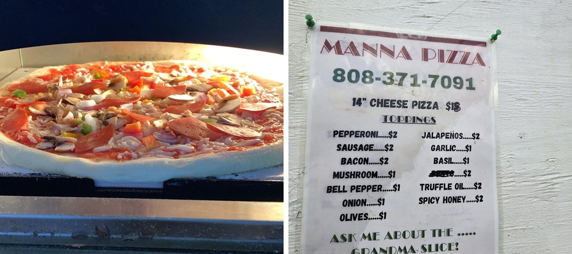 Manna Pizza Hawaii Menu