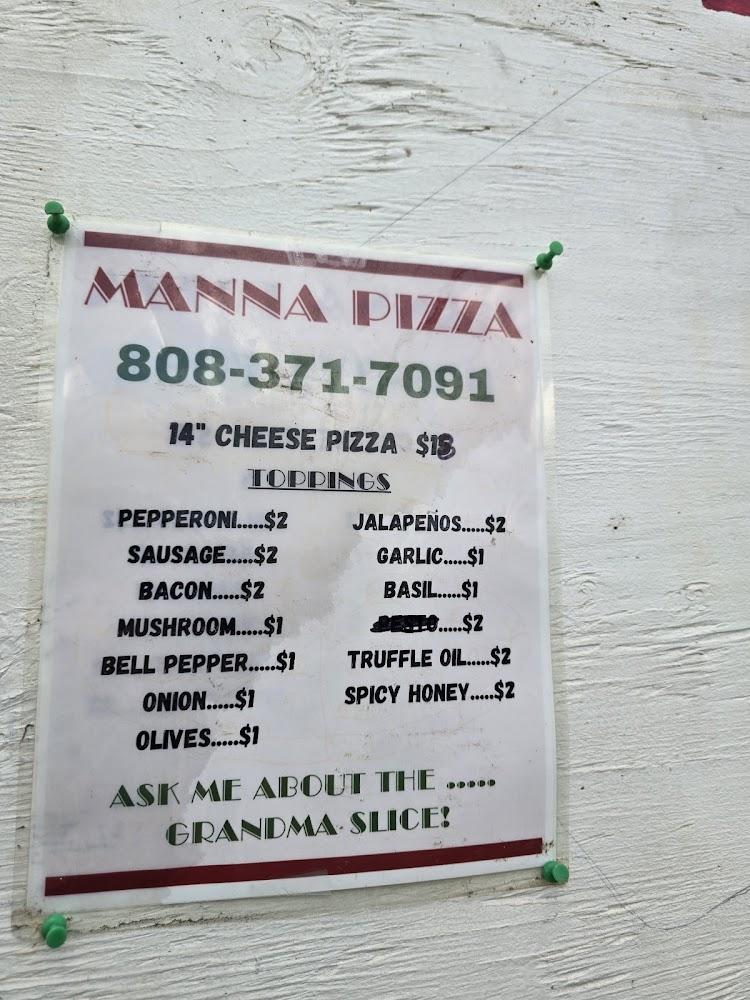 Manna Pizza Hawaii Menu image 1